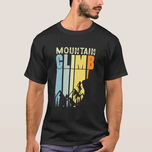 Bergsklimatet Alperna utomhus Sten Mt Everest Clim T Shirt (Framsida)
