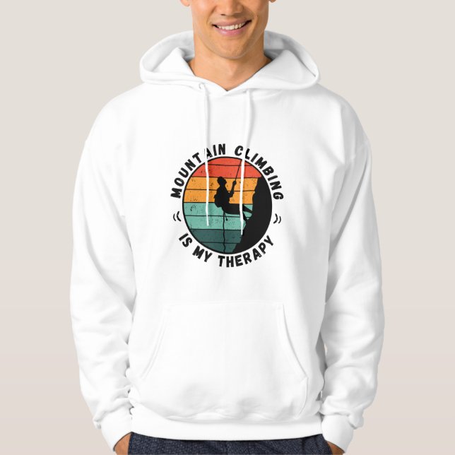 Bergsklimatet är min terapi Hoodie (Framsida)