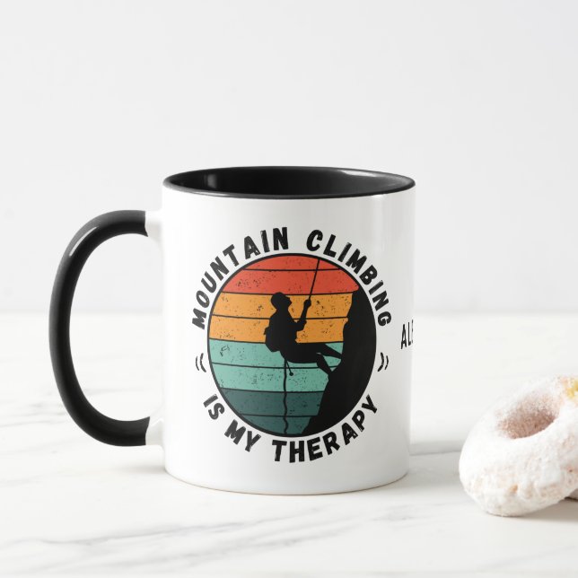 Bergsklimatet är min terapi mugg (Med munk)
