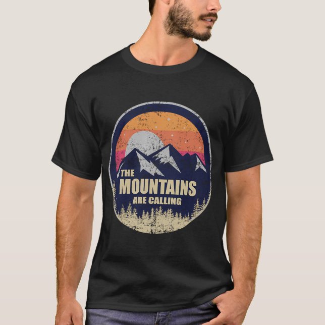 Bergsklippan kallar grafisk t shirt (Framsida)