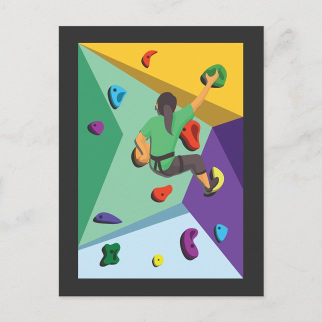 Bergsklippare Äventyr Boulder Vykort (Framsida)