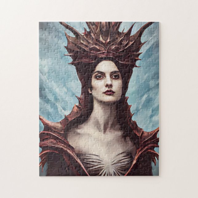 Bergskonstens röda vinkling pussel (Vertikal)