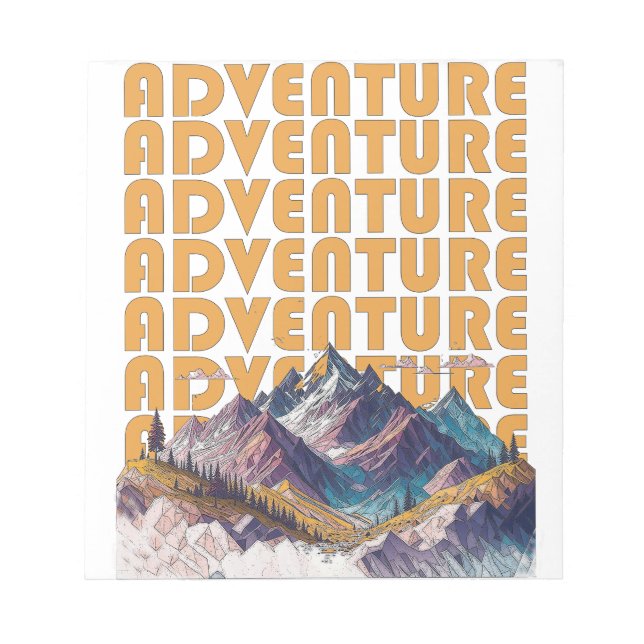 Bergskonstruktion i äventyr anteckningsblock (Framsida)