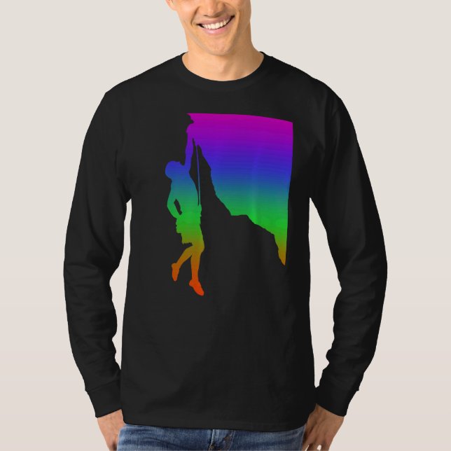 Bergskugga i Regnbåge Färg T Shirt (Framsida)