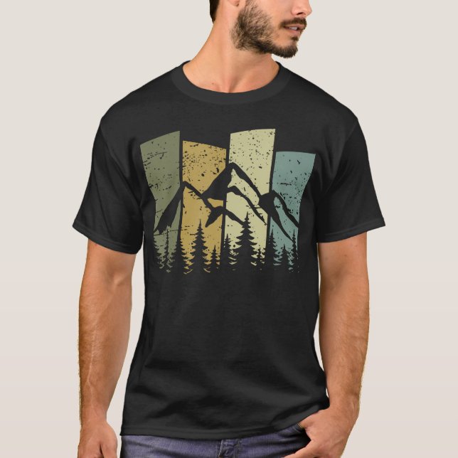 Bergslandschaft Skog Träd Natur T Shirt (Framsida)