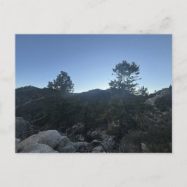 Bergslandschaft vid skymning vykort