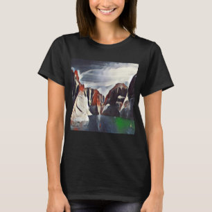 BERGSLANDSKAP ABSTRAKT NATUR T-Shirt