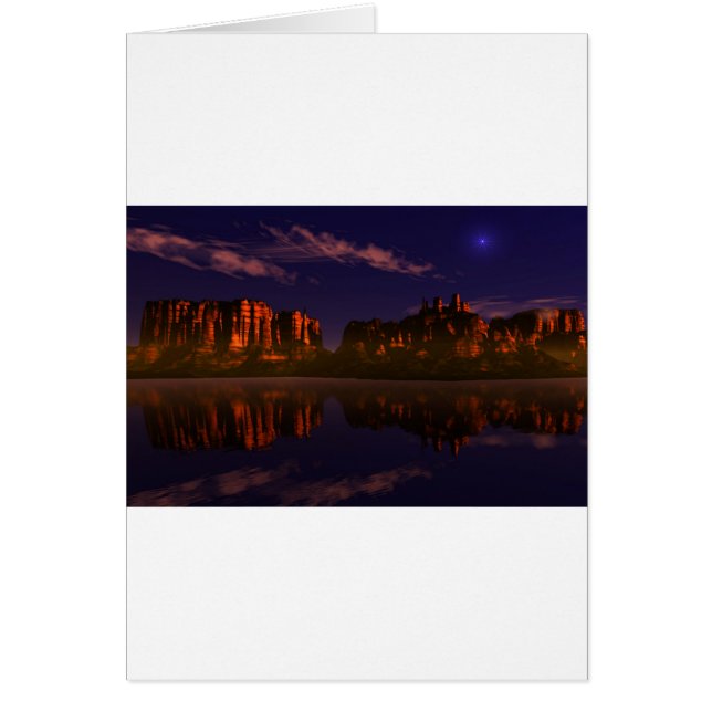 bergslandskap hälsningskort (Framsidan)