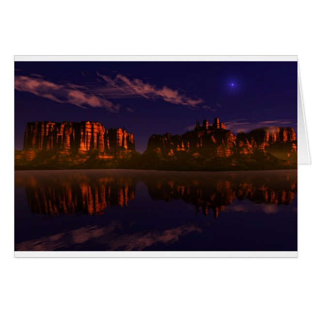 bergslandskap hälsningskort (Framsidan Horizontal)