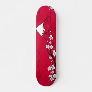 Bergslandskap i japanska stil mini skateboard bräda 18,5 cm
