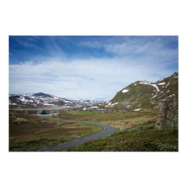 Bergslandskap i Norgens fotoavtryck Fototryck