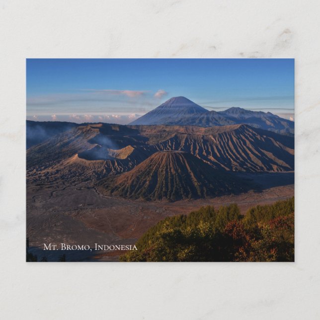 Bergslandskap Mount Bromo Indonesien Resa Vykort (Framsida)