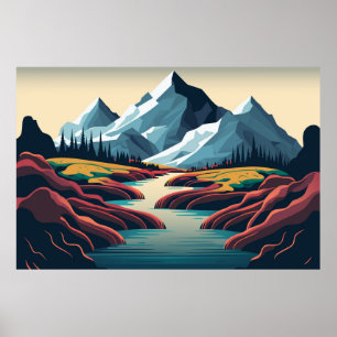 Bergslandskap Poster
