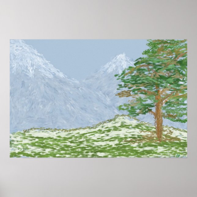 Bergslandskap Poster (Framsidan)