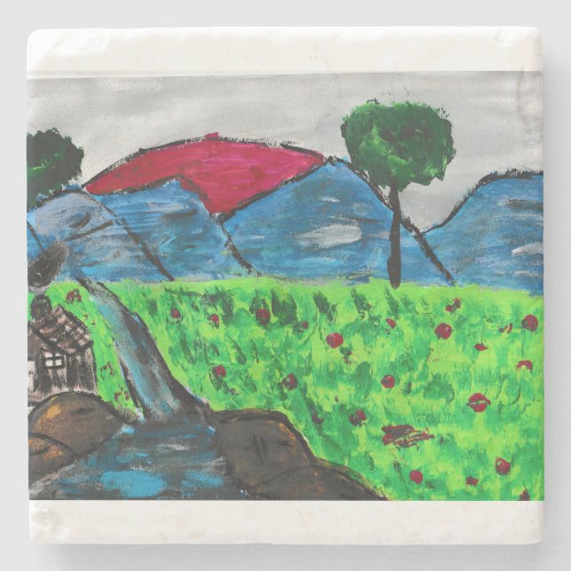 Bergslandskap Stenunderlägg (Framsidan)