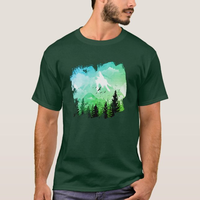 Bergslandskap  t shirt (Framsida)