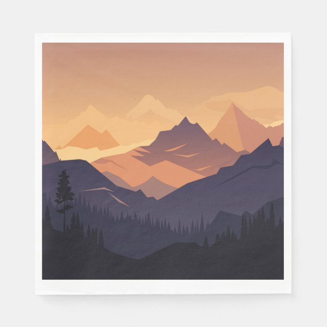 Bergslandskapet äventyr pappersservett (Framsidan)