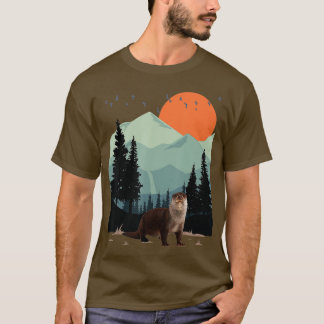 Bergslandskapet Äventyr Sunset Gräs Träd Sea T Shirt