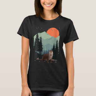 Bergslandskapet Äventyr Sunset Gräs Träd Sea T Shirt