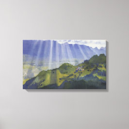 Bergslandskapet i Schweiz (Serebriakova) Canvastryck