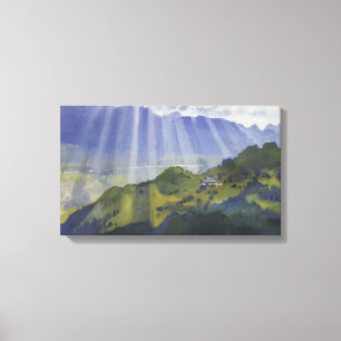 Bergslandskapet i Schweiz (Serebriakova) Canvastryck