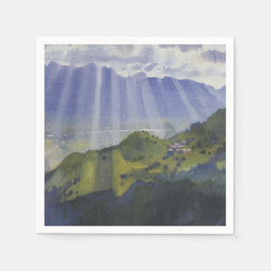 Bergslandskapet i Schweiz (Serebriakova) Pappersservett
