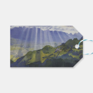 Bergslandskapet i Schweiz (Serebriakova) Presentetikett