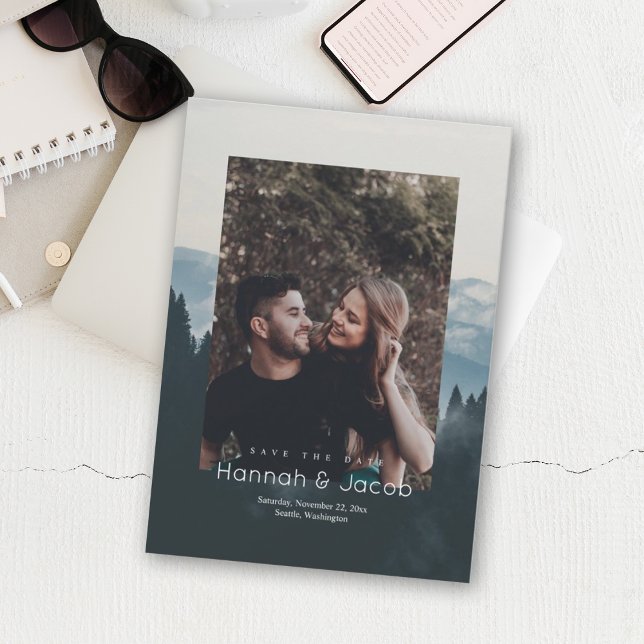 Bergslandskapsfoto Bröllop Spara datum Datumet (Skapare uppladdad)