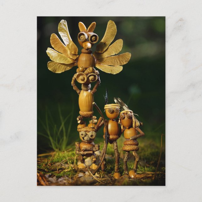 Bergslöjorna spelar indiska. Sommarcamping Vykort (Framsida)