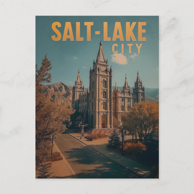 Bergsmajestät: Salt Lake City Vykort (Framsida)