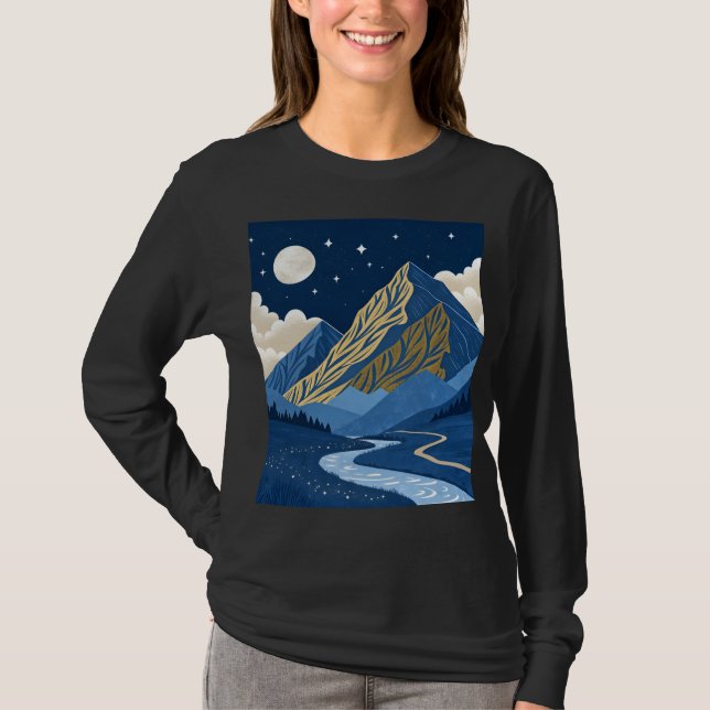 Bergsmånlysa T Shirt (Framsida)