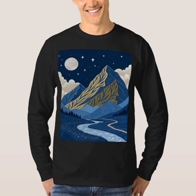 Bergsmånlysa T Shirt (Framsida)