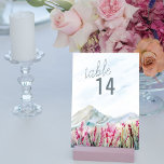 Bergsmedelvattensfärg Bröllop Bordsnummer<br><div class="desc">Bordsnumret i Bröllop med det idylliska land-landskapet med blå berg och rosa vildblommor. Den vackra naturen inspirerade till scendesign - perfekt för utomhusdestinationer, retrat av bergsområden och land-parker eller dammiga grått- och rosa färg. Bläddra i min samling med bergsskuggor om du vill ha matchande objekt eller meddela mig om du...</div>
