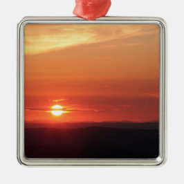 Bergsolnedgång i Shenandoahen Julgransprydnad Metall