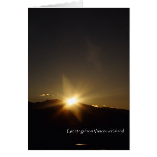 Bergsoluppgång Hälsningskort