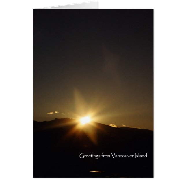 Bergsoluppgång Hälsningskort (Framsidan)