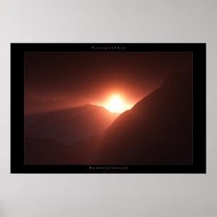 Bergsoluppgång Poster