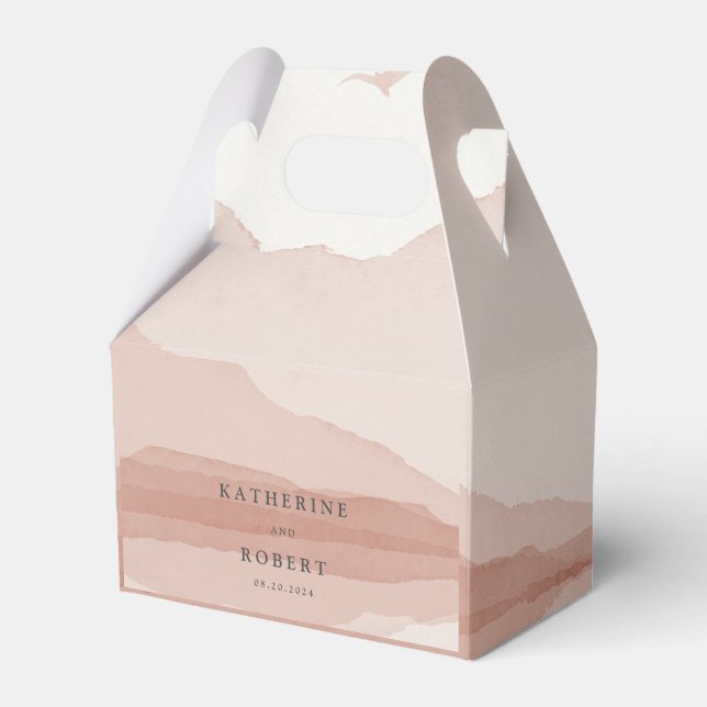  bergsområde liggande monogram Bröllop Presentaskar (Framsidan Sidan)