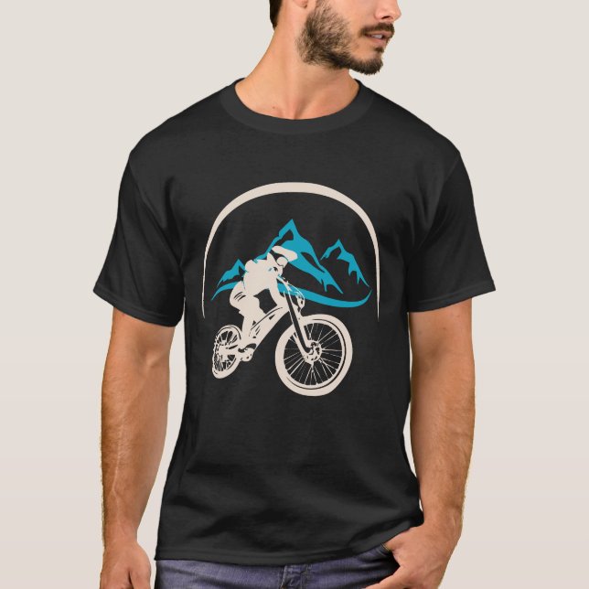 Bergsområden Biker T Shirt (Framsida)