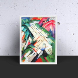 Bergsområden (liggande) av Franz Marc, Vintage Art Poster