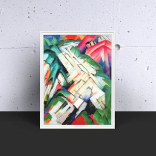 Bergsområden (liggande) av Franz Marc, Vintage Art Poster
