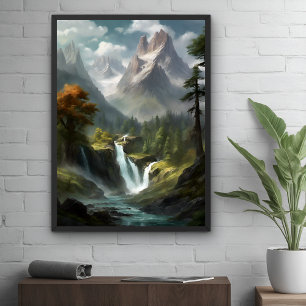 Bergsområden - natur och landskapskonst poster