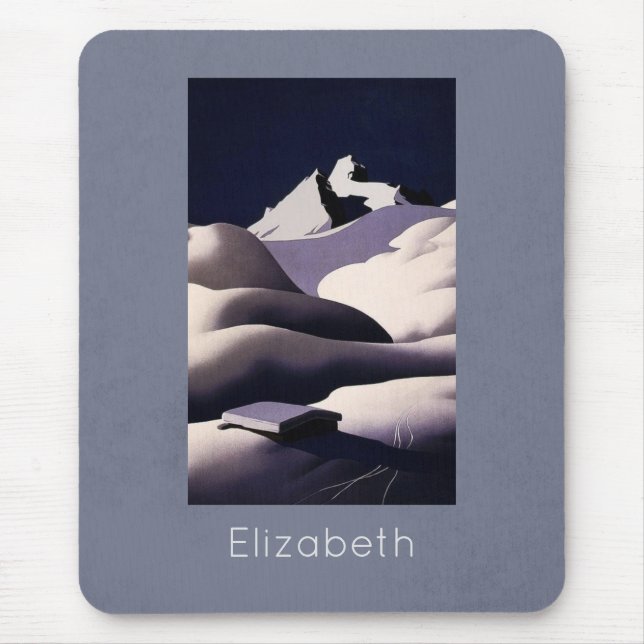 Bergsområden och Backe i Snö på vinter Musmatta (Framsidan)