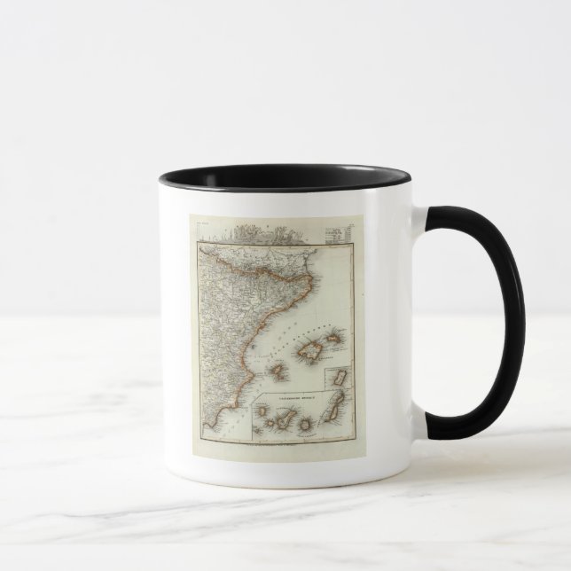 Bergsområden och floder på Kanarieöarna Mugg (Höger)