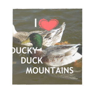 Bergsområdena Ducky anka. Anteckningsblock
