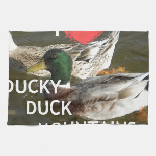 Bergsområdena Ducky anka. Kökshandduk