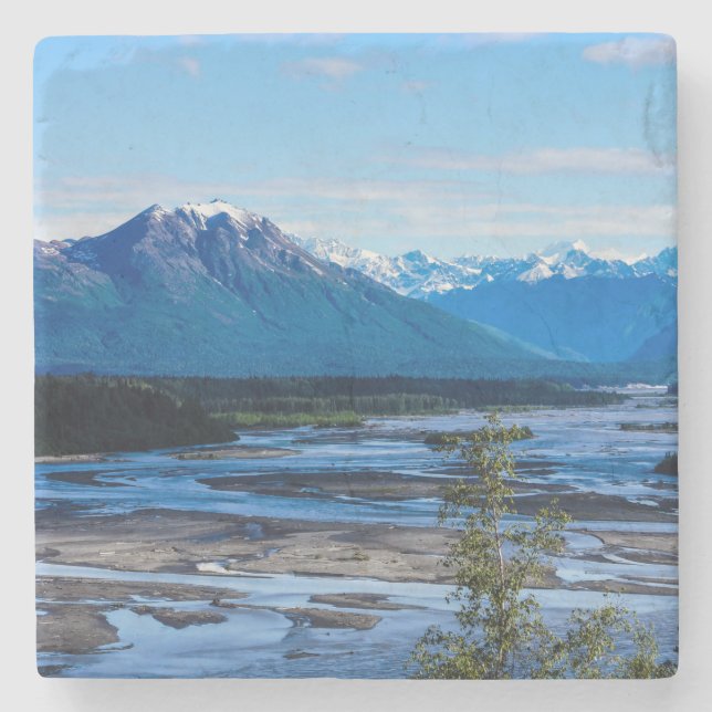 Bergsområdet Denali Stenunderlägg (Framsidan)