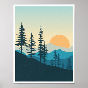 Bergsområdet i nordvästra delen av Stilla havet Poster
