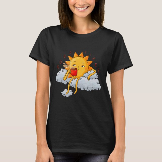 Bergsområdet Manar Sol Måne 21 T Shirt (Framsida)