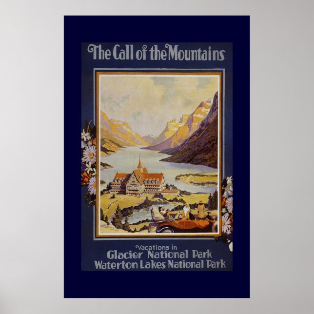 "Bergsomropet" Vintage resor Poster (Framsidan)